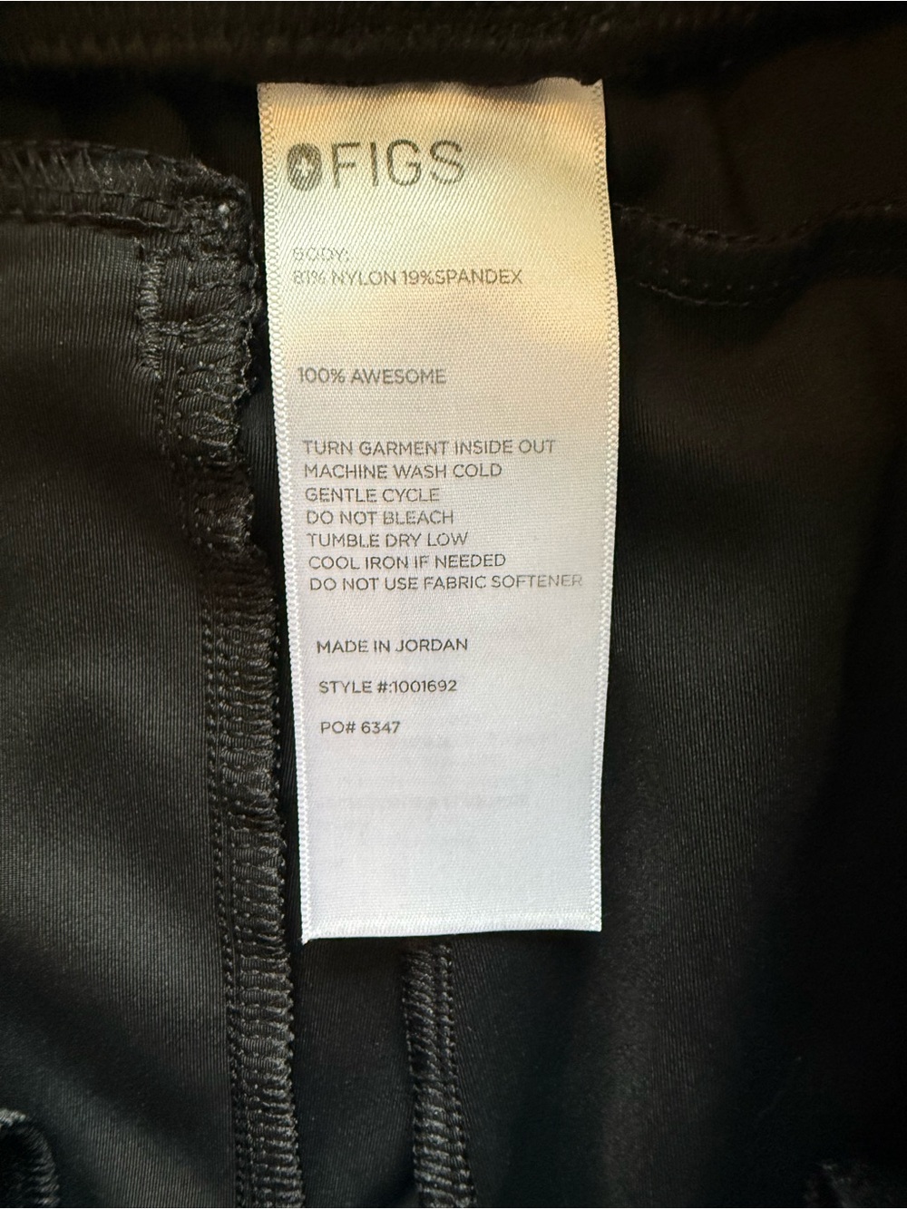FIGS Tena Tapered Scrub Pants Black Women’s S Stretch Drawstring Medical Uniform - Picture 3 of 5